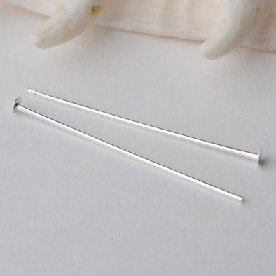 Sterling Silver headpin with Flat Pad 
