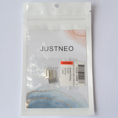 JUSTNEO Solid 925 Sterling Silver Ribbon Cord End Jewelry Finding 2 Pair